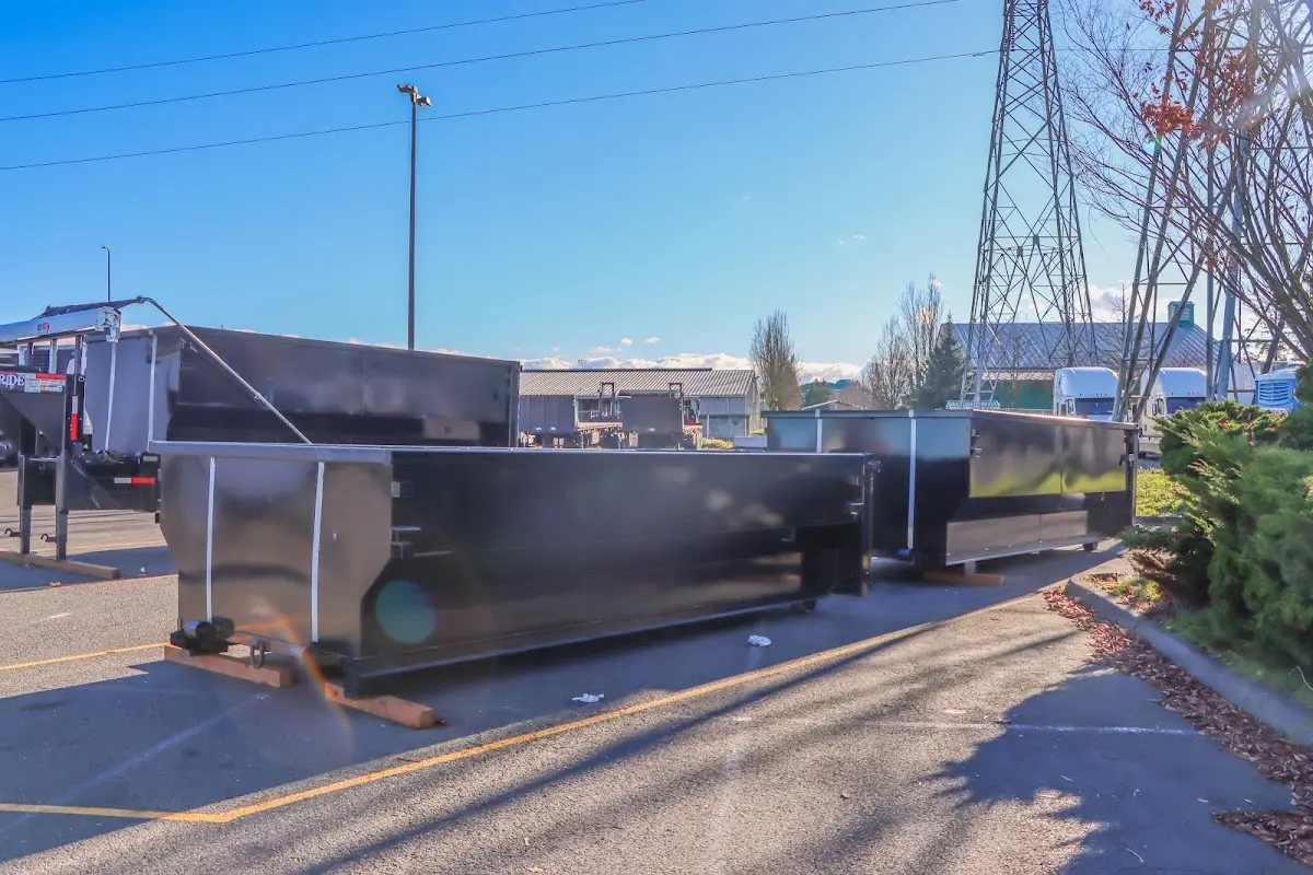 Roll-off dumpster ready for waste disposal at job site for Construction Dumpster Rental in Thermalito
